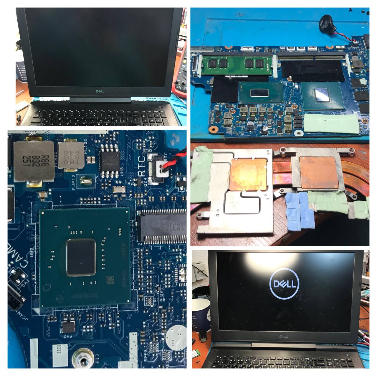 Зашёл игровой ноутбук Dell g5 с проблемой не включается , заменили  мультиконтроллер и прошили bios клиент уже забрал все гуд!